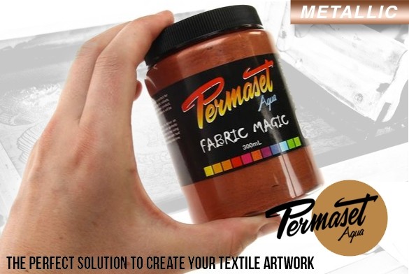 Permaset Aqua Fabric Ink - Copper, Liter