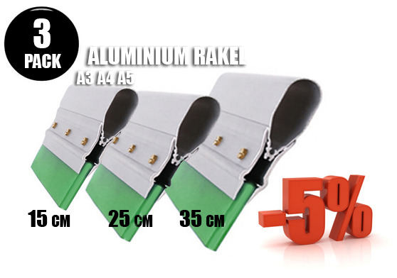 Rakelset Aluminium 3-DLG (A3-A4-A5)